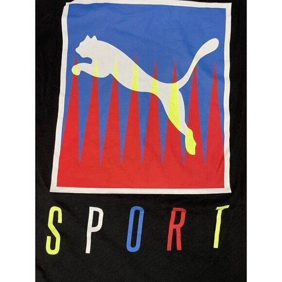Puma Sport Graphic T-shirt Men XL Black Short Sleeve 598514 01 - Picture 2 of 6